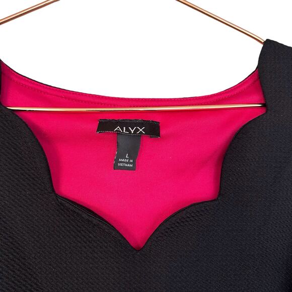 Alyx Black Sweetheart Neckline Peplum Blouse - Size Large - Picture 4 of 5